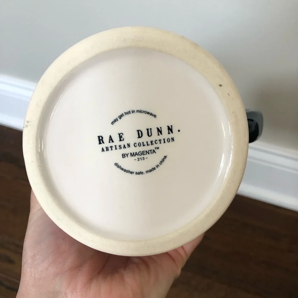 Rae Dunn Father’s Day “Dad’s Beer” Navy Blue/White Large Beer Mug - NWOT!